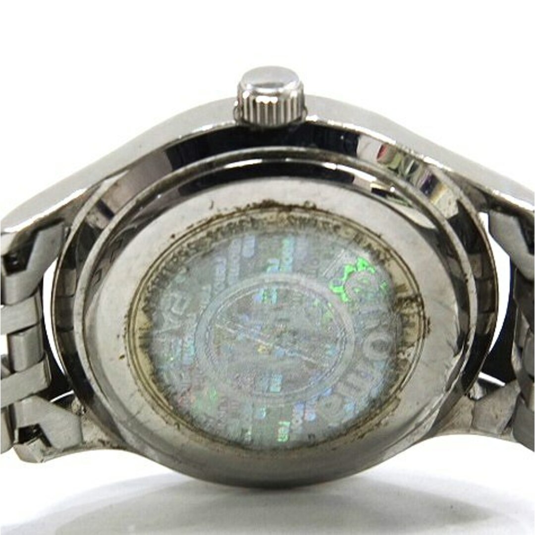 renoma レノマ クオーツ 腕時計 レディース SS シルバー 黒文字盤 ラウンドJA-17840