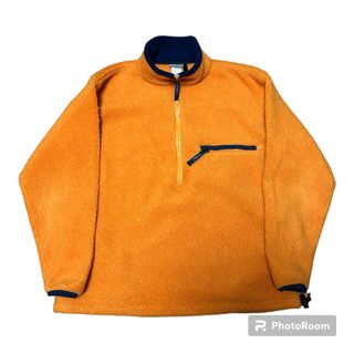 エルエルビーン(L.L.Bean)の良品 USA製 L.L.Bean プルオーバー ボア フリース オレンジ(ブルゾン)