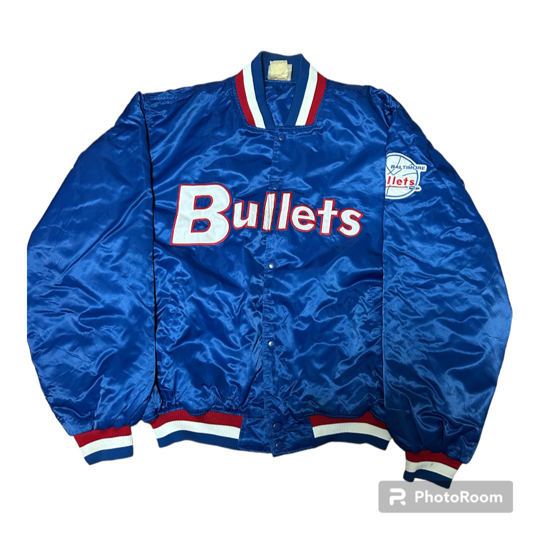 Majestic(マジェスティック)の90s NBA WASHINGTON Bullets ナイロン スタジャン メンズのジャケット/アウター(スタジャン)の商品写真