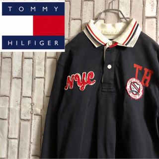 トミーヒルフィガー(TOMMY HILFIGER)のトミー ラガー シャツ TOMMY 刺繍ロゴ バックロゴ ビッグ ロゴ(スウェット)