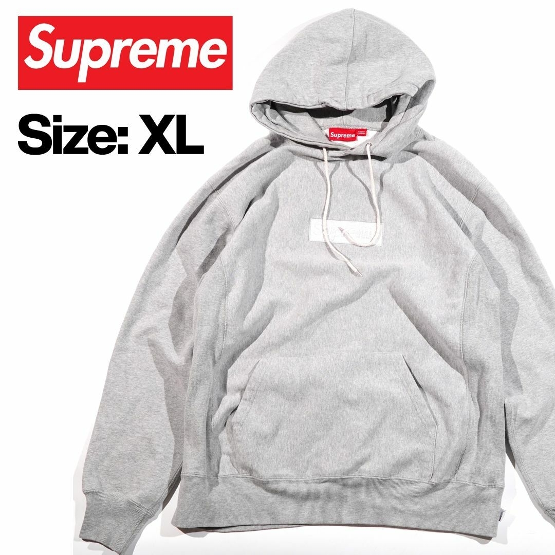 初期 紙タグ Supreme ボックスロゴ パーカー フーディー XL オンライン