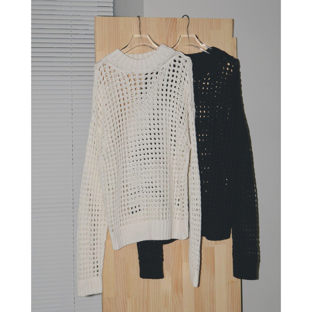 Square Mesh Knit 白