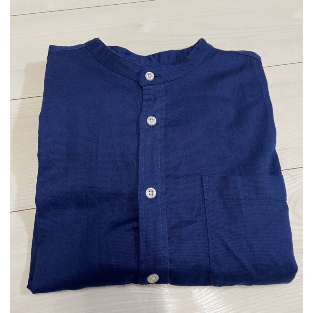 RAGEBLUE(レイジブルー)のRAGEBLUE他  ブルー 青 シャツ バンドカラー ネルシャツ ボタンダウン メンズのトップス(シャツ)の商品写真