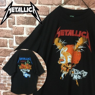 メタリカ(METALLICA)の【XLサイズ】メタリカ☆バンドTシャツ　両面プリント　ブラック　新品未使用(Tシャツ/カットソー(半袖/袖なし))