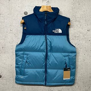 ノースフェイス(THE NORTH FACE) ダウンベスト(メンズ)（ブルー