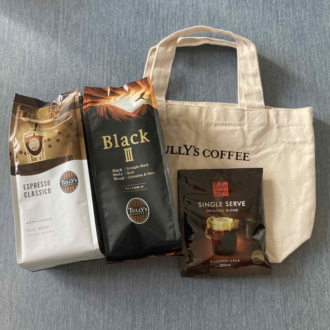 Tully'sCoffee コーヒー豆 2種 シングルサーブ1点 トートバッグ付 | フリマアプリ ラクマ