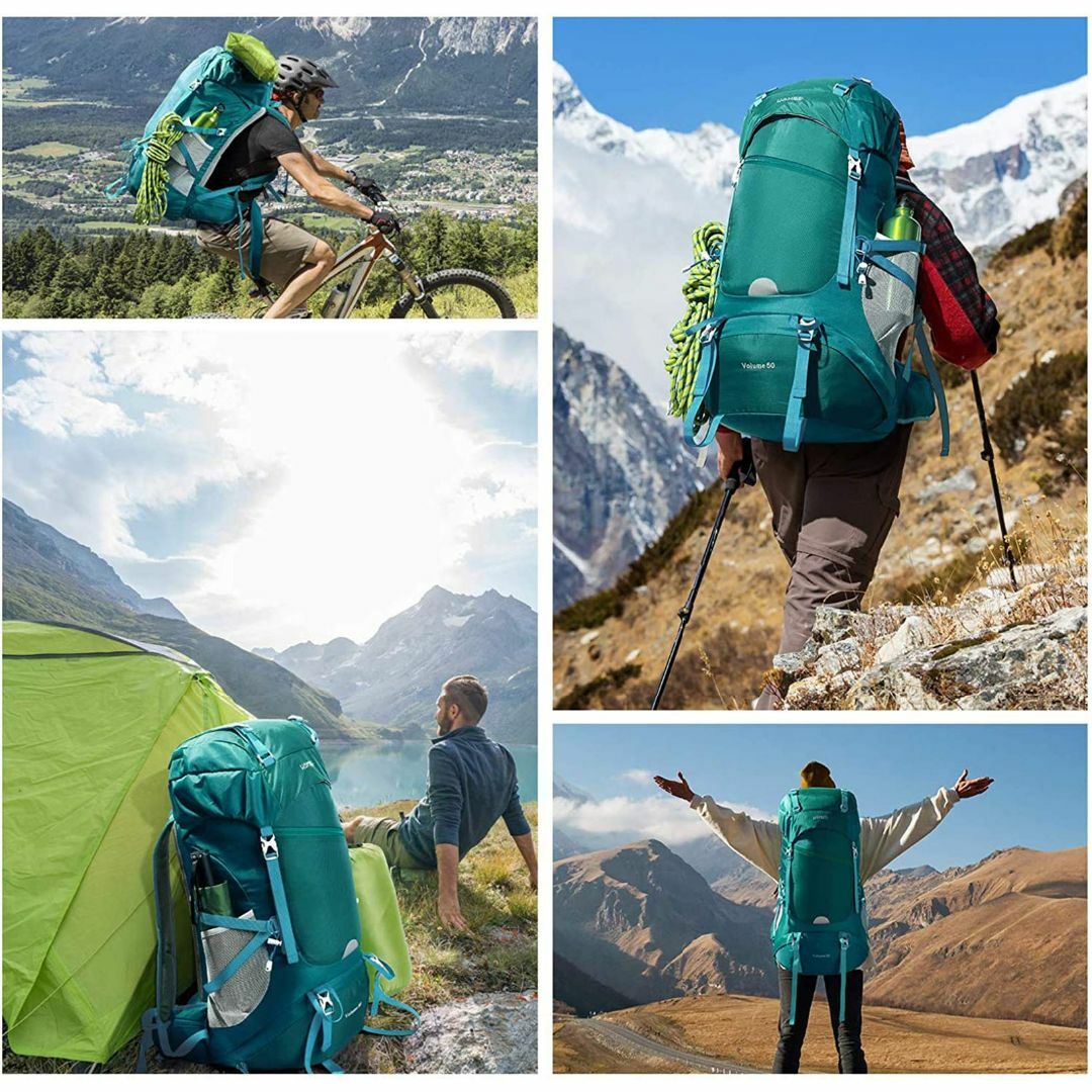 【色:グリーン】HOMIEE リュック 登山 50L アウトドア バッグ バック 6