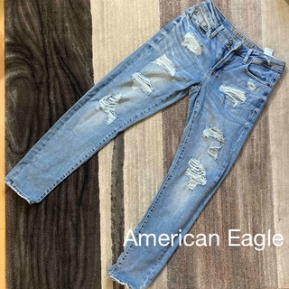 American Eagle - アメリカンイーグル ジェギング デニム ダメージ ...