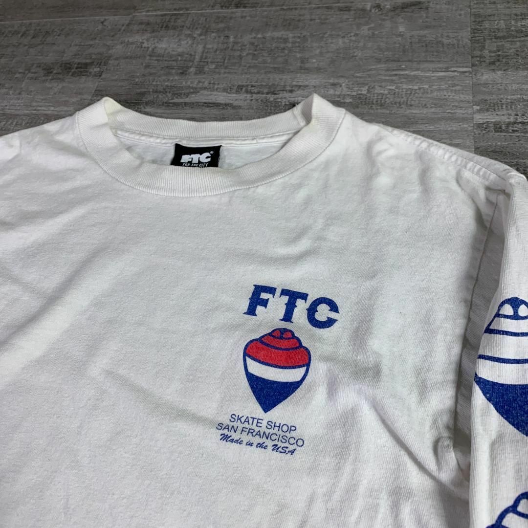 FTC - FTC エフティーシー 袖ロゴ ロンT 長袖Tシャツ S ホワイト 白の ...