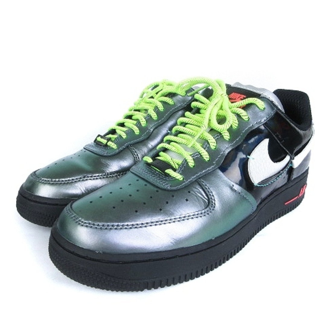 ナイキ WMNS Air Force 1 ジョーカー スニーカー 黒 緑 2810cmアウトソール