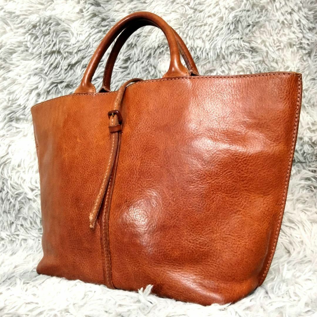 genten - genten ゲンテン トスカ ハンドバッグ A4 レザー ステッチ