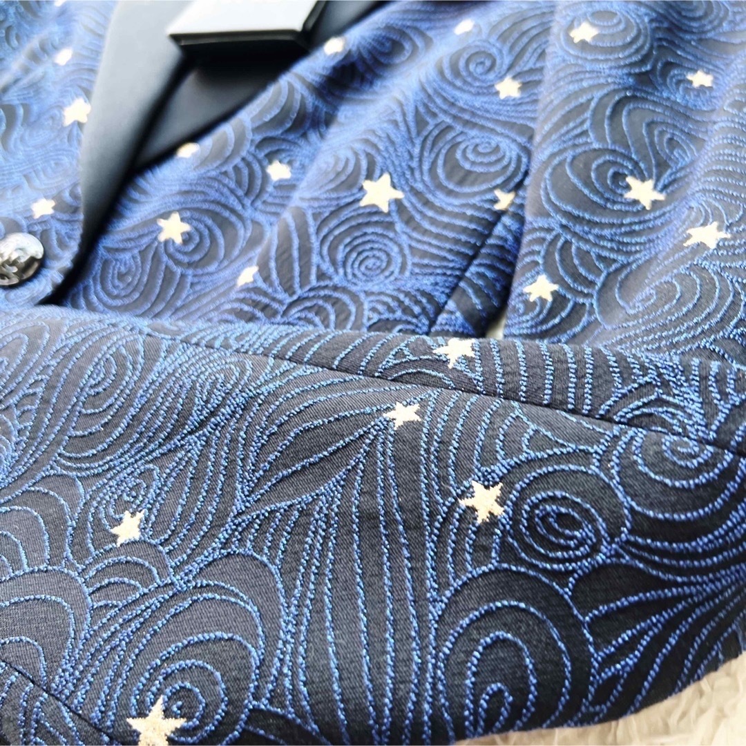 新品　ESCADA エスカーダ  総刺繍　夜空　スター　星空　ジャケット