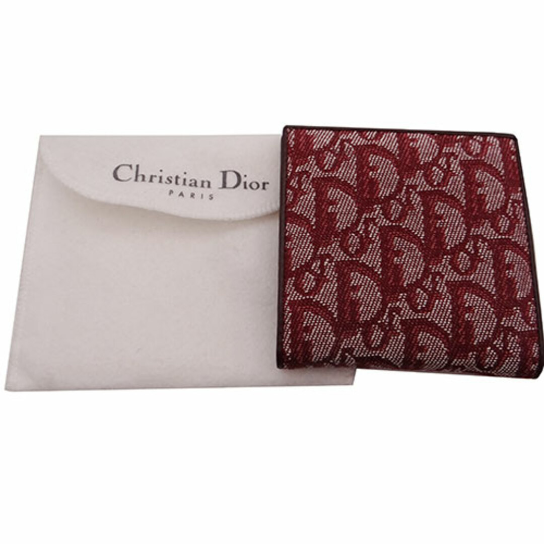 クリスチャンディオール Christian Dior 財布 レディース ブランド
 二つ折り財布  ジャガード トロッター  ボルドー
