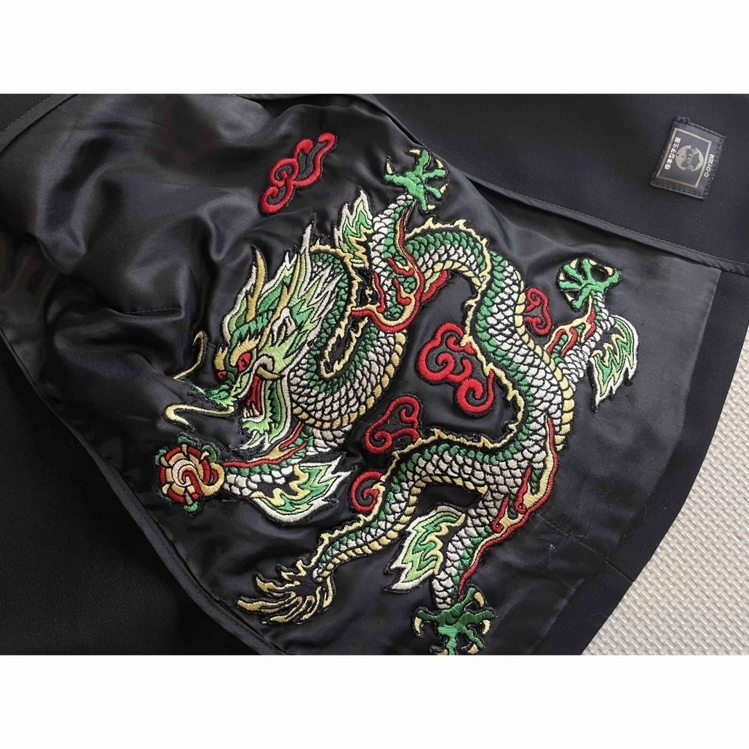 学ラン L-LL 裏地に龍の刺繍 上着 コスプレ学生服 応援団 短ラン 学ラン L-LL 裏地に龍の刺繍 上着 コスプレ学生服 応援団 短ラン