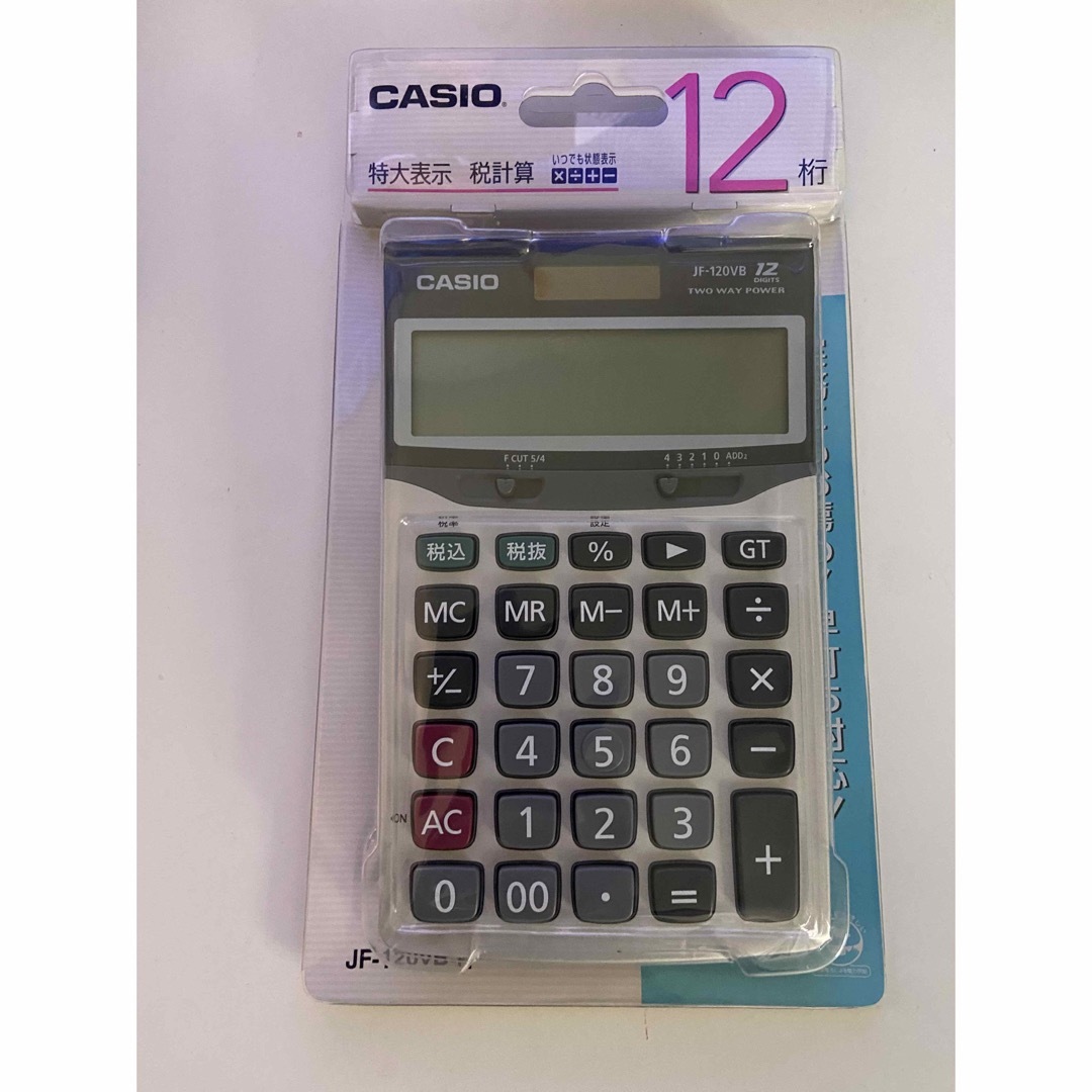 CASIO(カシオ)のCASIO カシオ JF-120VB-N 電卓 12桁 簿記 計算 インテリア/住まい/日用品のオフィス用品(OA機器)の商品写真