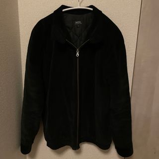 新品 A.P.C. オイルドクロスジャケット ブルゾン 黒 コーデュロイブルゾン