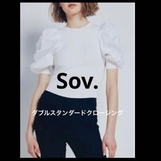 定価24200円　大人気完売！　Sov.パワーショルダーニットトップス　ダブスタ