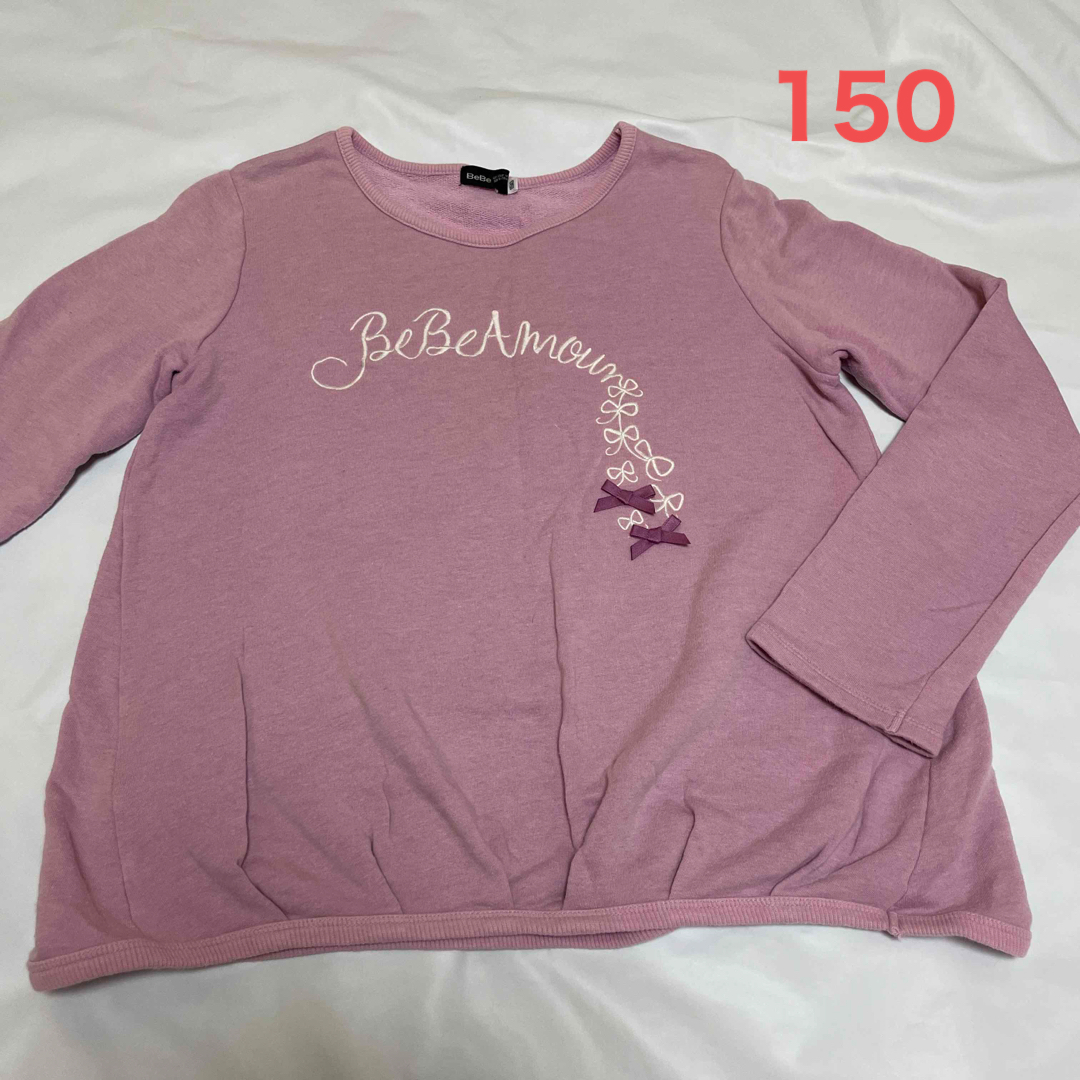 BeBe(ベベ)の【中古】BeBeトップス　150 キッズ/ベビー/マタニティのキッズ服女の子用(90cm~)(Tシャツ/カットソー)の商品写真