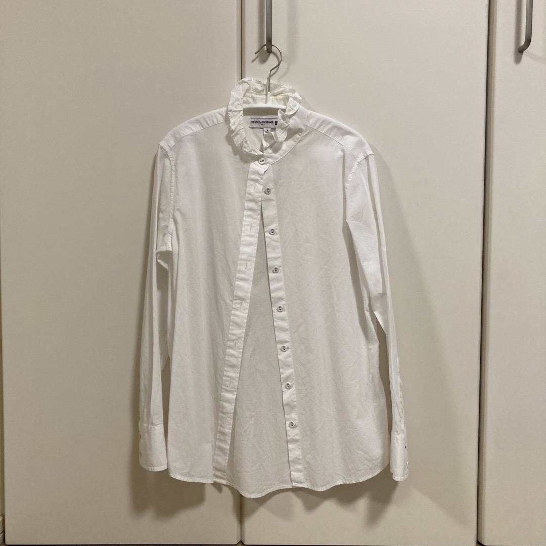 UNIQLO(ユニクロ)のUNIQLO × INES DE LA FRESSANGE フリル襟ブラウス レディースのトップス(シャツ/ブラウス(長袖/七分))の商品写真