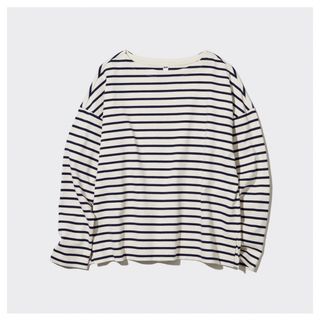 ユニクロ(UNIQLO)の未使用品　UNIQLO ボーダーTシャツ（長袖）(Tシャツ(長袖/七分))