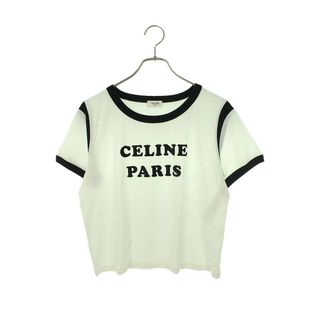 即完売 CELINE セリーヌ ビック刺繍 フロック ロゴ入り tシャツ