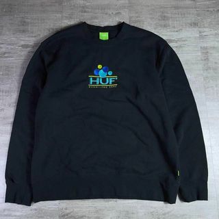 最終御値下げ✨人気ロゴ ハフ HUF スウェット トレーナー ビックロゴ Ｍ