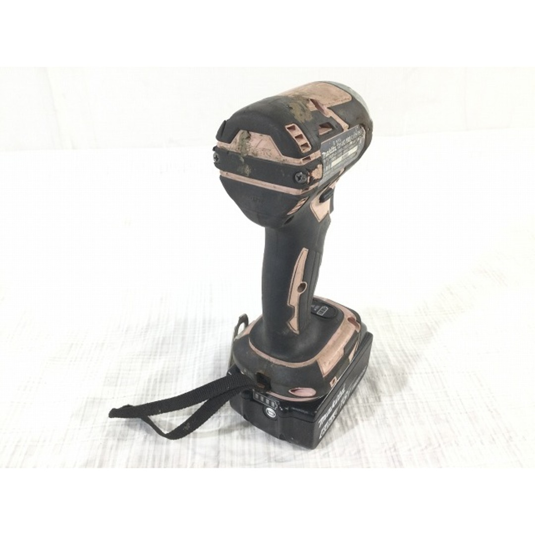 Makita(マキタ)の☆中古品☆makita マキタ 18V 充電式インパクトドライバー TD148D ピンク バッテリー2個(6.0Ah 5.0Ah) 充電器 ケース付 コードレス 81038 自動車/バイクのバイク(工具)の商品写真