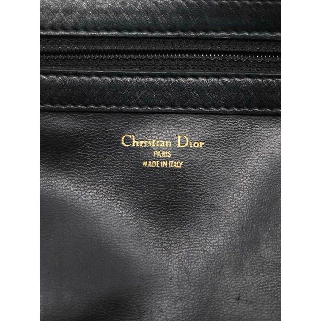 Christian Dior(クリスチャンディオール)のChristian Dior クリスチャンディオール vintage ヴィンテージ CDロゴレザーハンドバッグ ブラック レディースのバッグ(トートバッグ)の商品写真