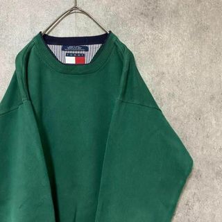 TOMMY HILFIGER - 90s トミーヒルフィガー コットンニット 緑 メンズL