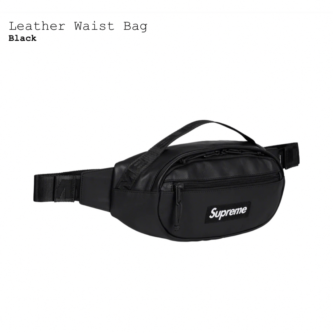 Supreme Leather Waist Bag "Black"メンズ