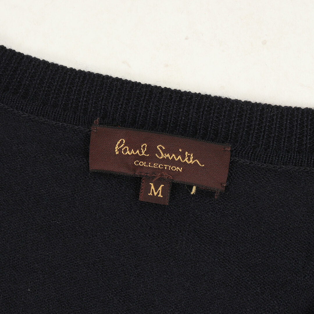 Paul Smith(ポールスミス)のPaul Smith ポールスミス ニット サイズ:M リブライン Vネック ハイゲージ ウール ニット セーター 224286 K1196 プルオーバー COLLECTION ネイビー 紺 トップス 長袖 日本製【メンズ】【中古】 メンズのトップス(ニット/セーター)の商品写真