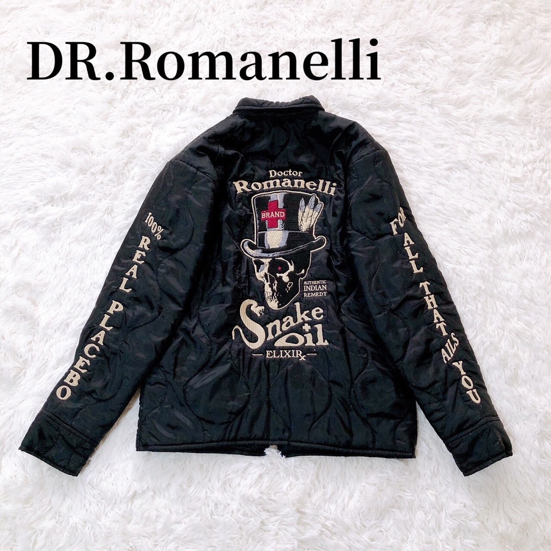 ドクターロマネリ ナイロン ジャケット キルティング 刺繍ロゴ ドクロ 中綿ジャケット/アウター