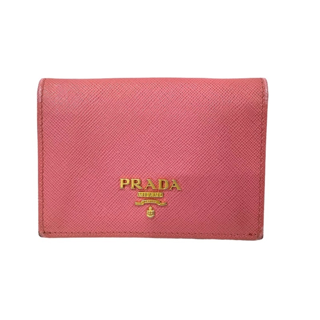PRADA プラダ パスケース カードケース レザー サフィアーノ ピンク