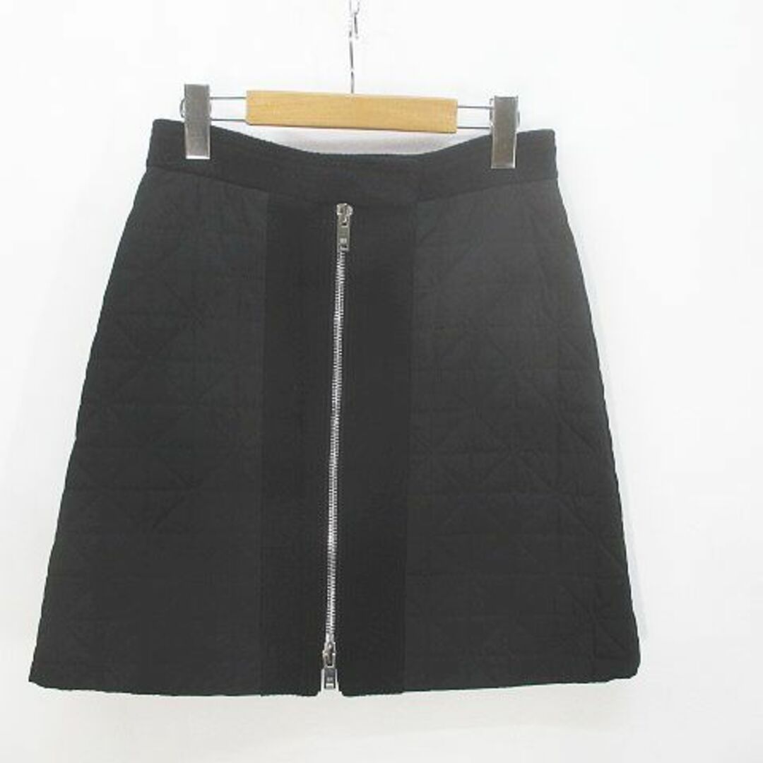 SONIA RYKIEL - SONIA RYKIEL ミニ丈 台形 キルティングスカート 38 黒