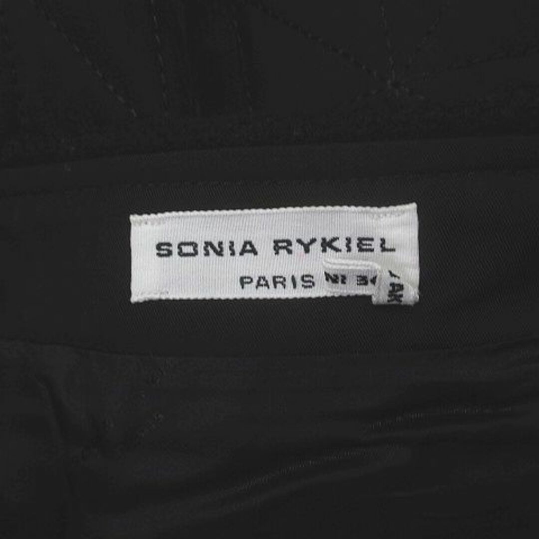 SONIA RYKIEL(ソニアリキエル)のSONIA RYKIEL ミニ丈 台形 キルティングスカート 38 黒系 レディースのスカート(ミニスカート)の商品写真