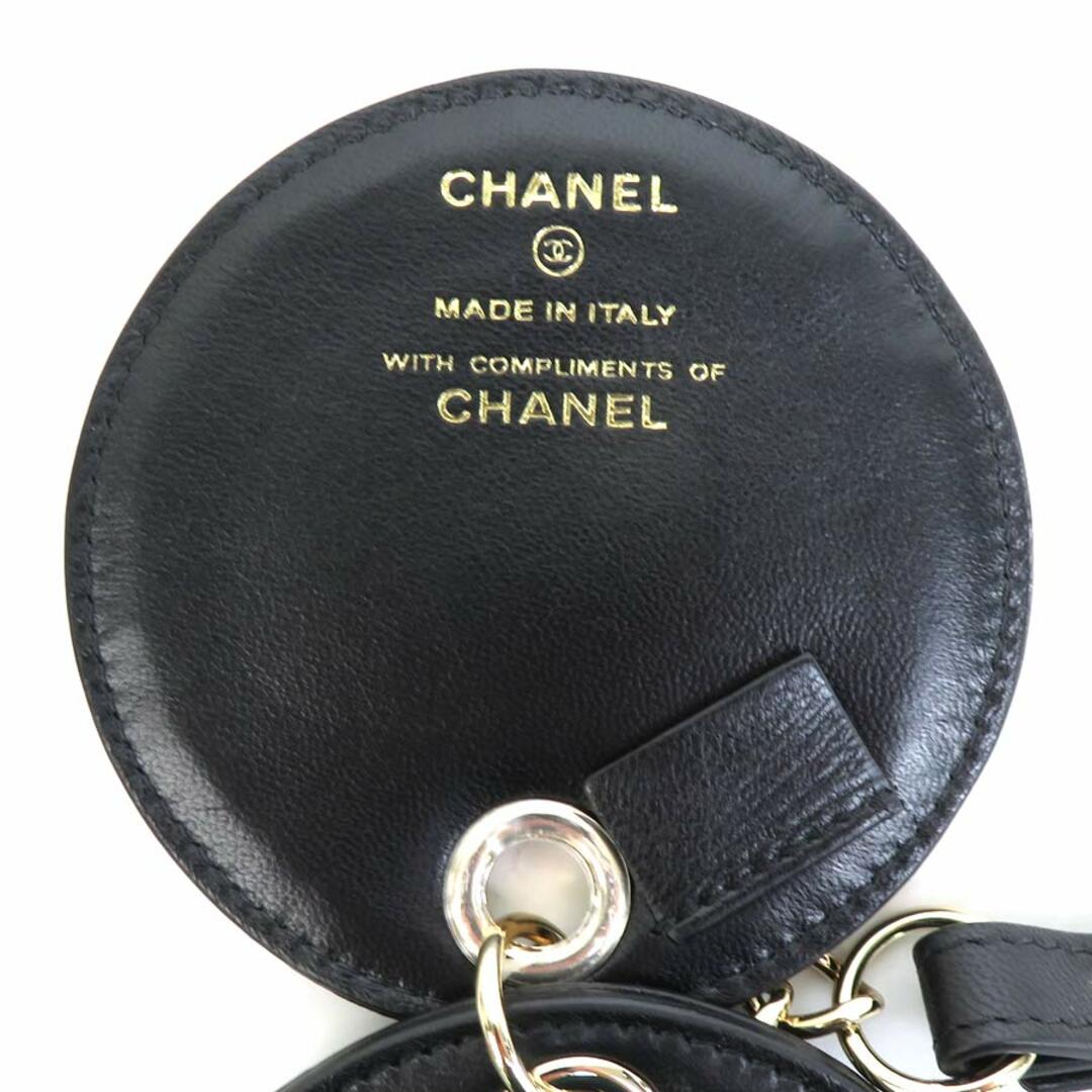 CHANEL(シャネル)のシャネル CHANEL  ネームタグ ココマーク ラムスキン ブラック ユニセックス 送料無料【中古】 55482f ハンドメイドのアクセサリー(その他)の商品写真