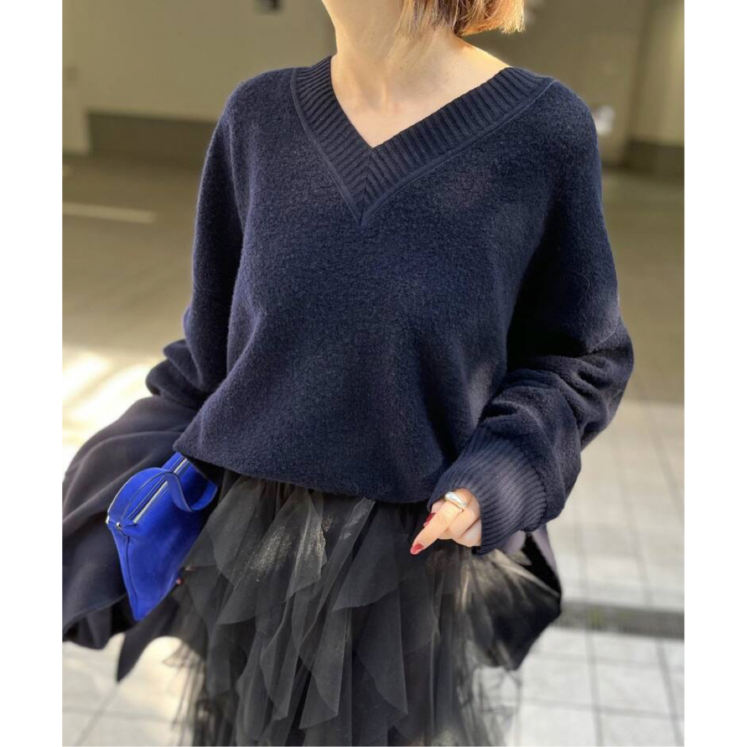 【ELE 】Wool pile Reversible Knit Pullover