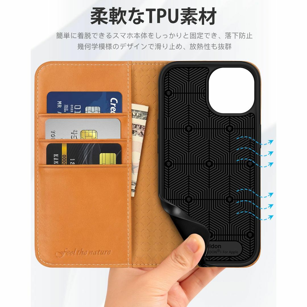 色: ブラウン】SHIELDON iPhone 15 対応ケース 手帳型 本革の通販 by ... 【色: ブラック】SHIELDON iPhone 15 対応ケース 手帳型 本革