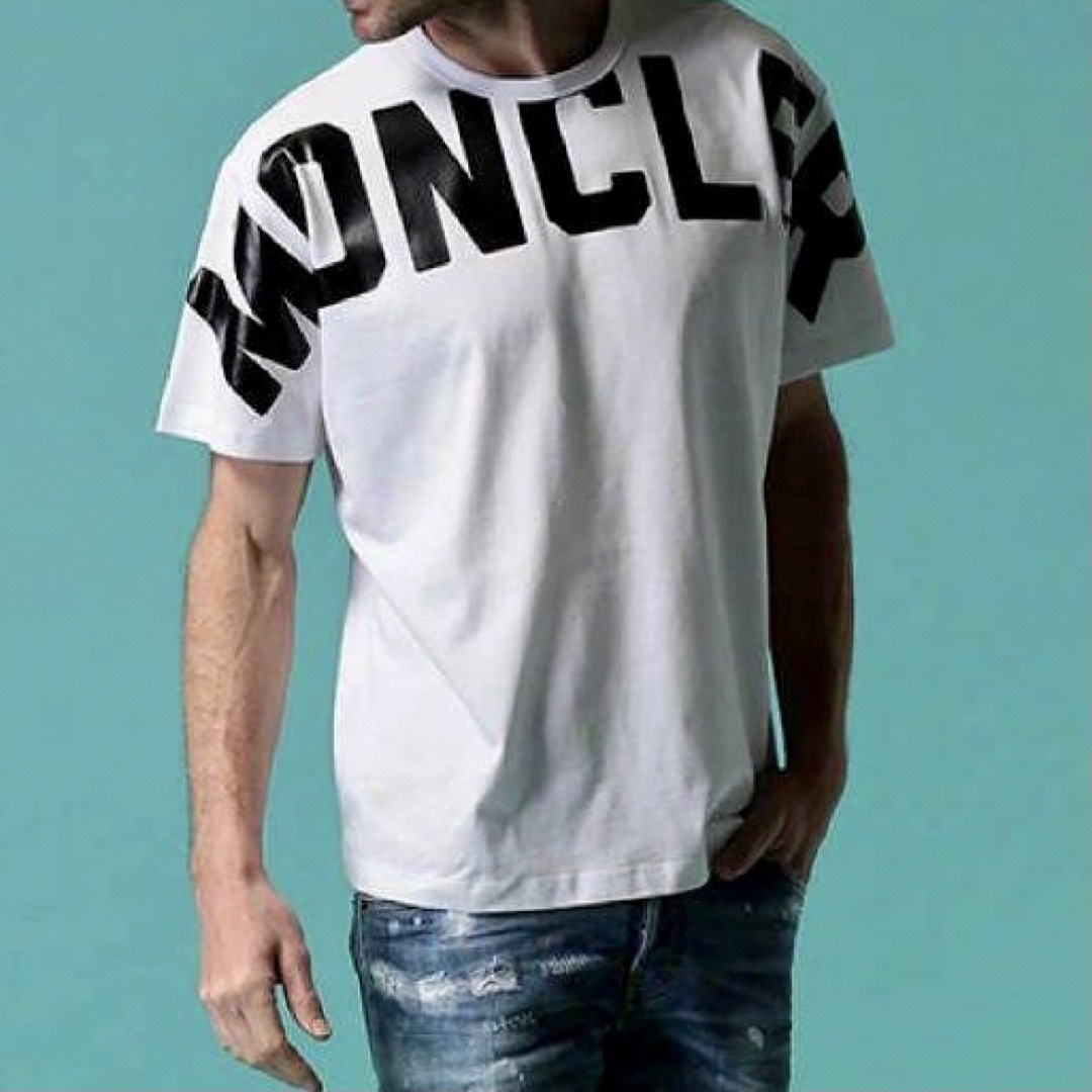 ★定価42,900円★MONCLER ロゴ Tシャツ Ｓ　ホワイト モンクレールカラー