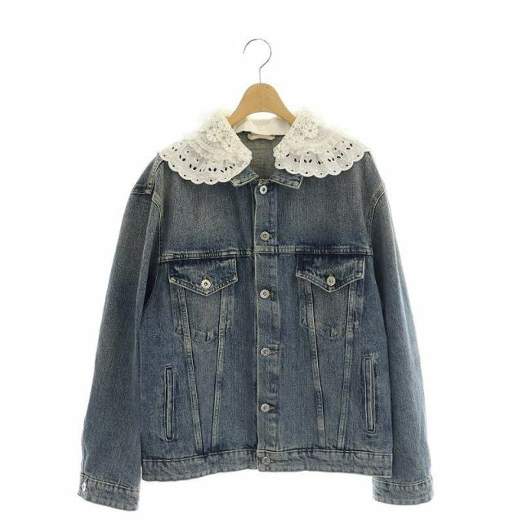 MIU MIU - ミュウミュウ 2021 レースカラー デニムジャケット G MIU MIU - ミュウミュウ 2021 レースカラー デニムジャケット G