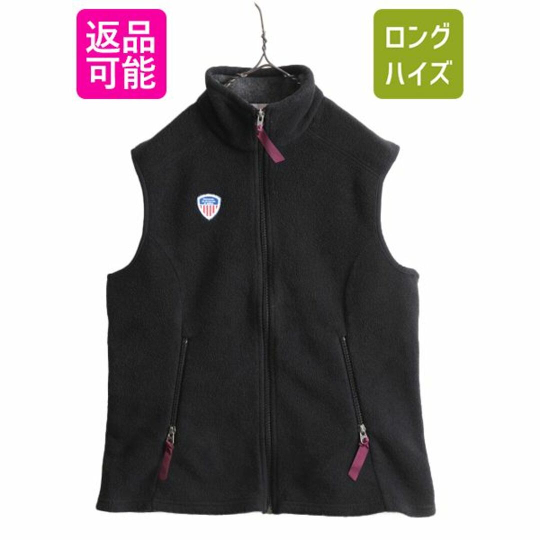 patagonia(パタゴニア)のパタゴニア シンチラ フリースベスト M オールド ジップアップ 黒 ハイネック レディースのトップス(ベスト/ジレ)の商品写真