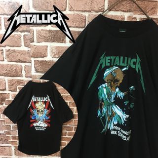 メタリカ(METALLICA)の【XLサイズ】メタリカ☆バンドTシャツ　両面プリント　ブラック　新品未使用(Tシャツ/カットソー(半袖/袖なし))