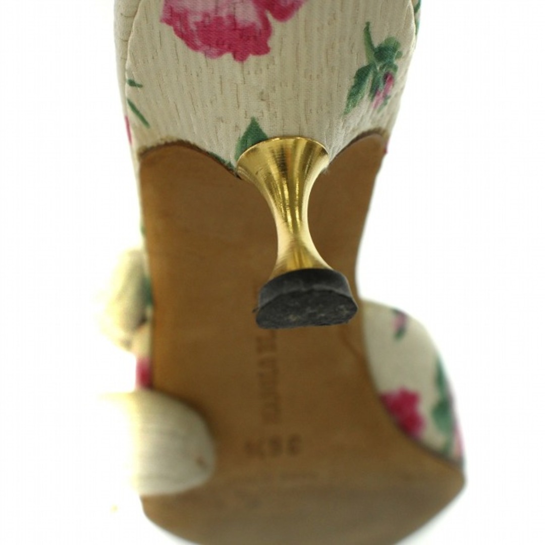 MANOLO BLAHNIK - マノロブラニク パンプス サテン 花柄 総柄 刺繍