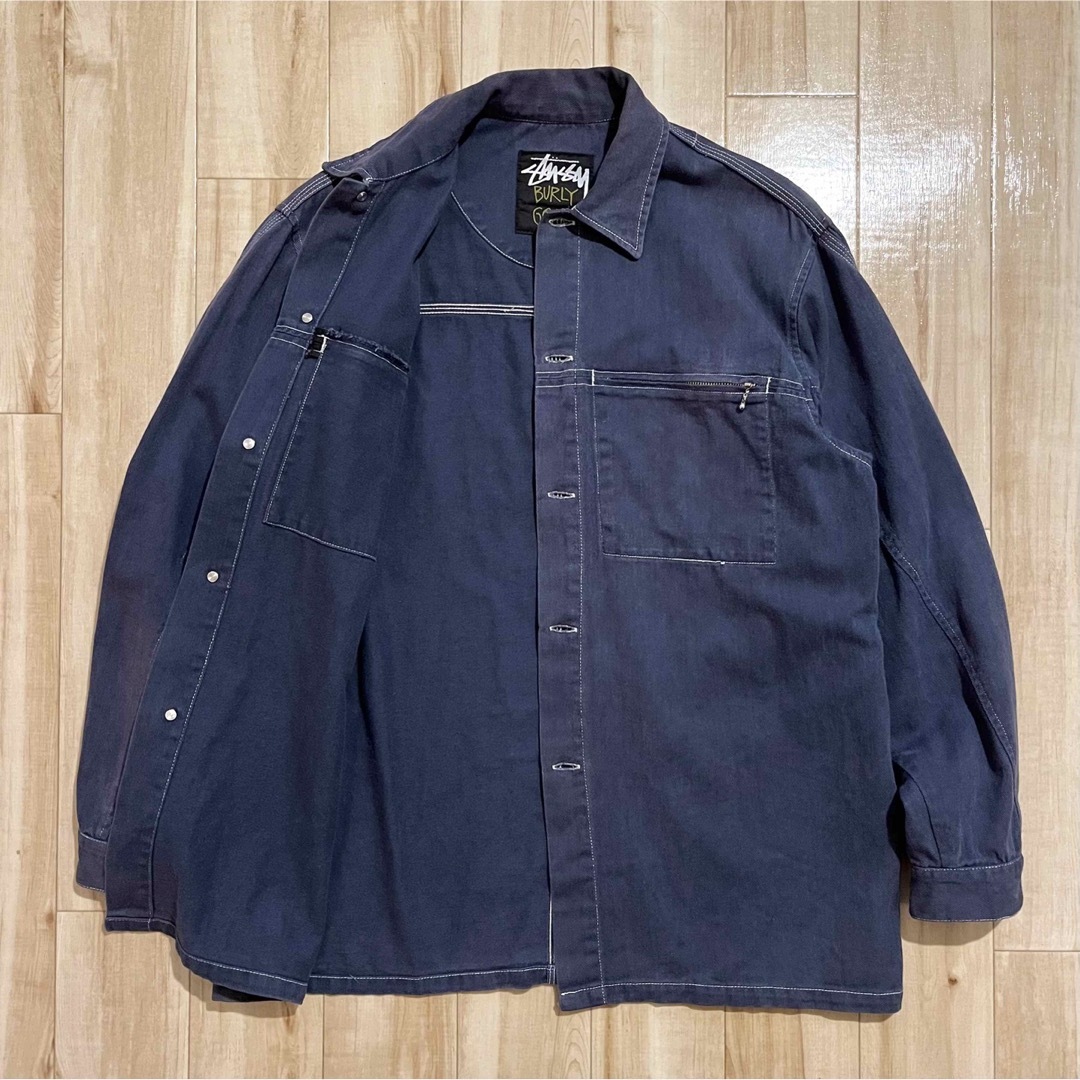 90s old stussy KINGSIZE カバーオール デニムジャケット-