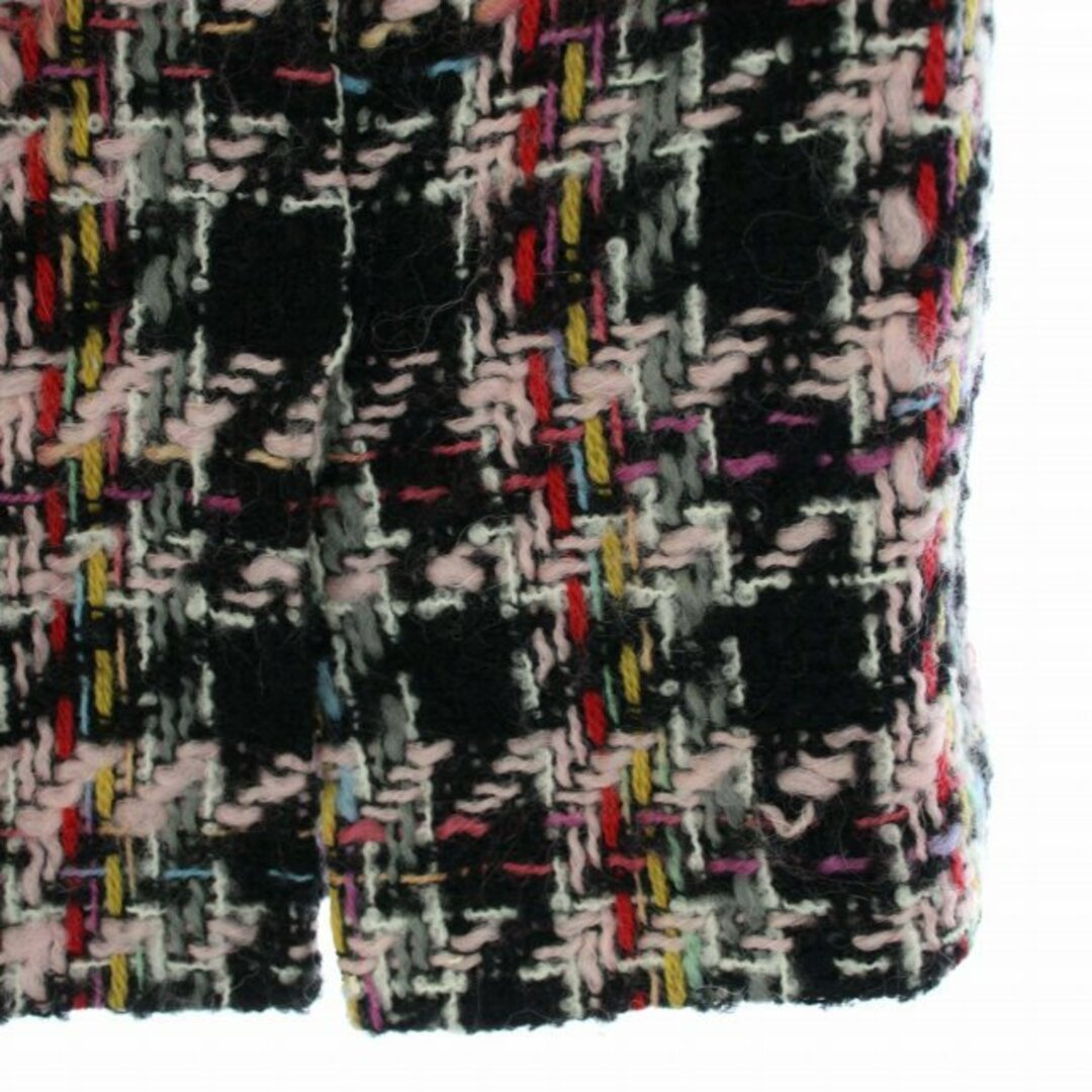 M'S GRACY(エムズグレイシー)のエムズグレイシー ツイードスカート ミニ マーメイド タイト チェック 40 黒 レディースのスカート(ミニスカート)の商品写真