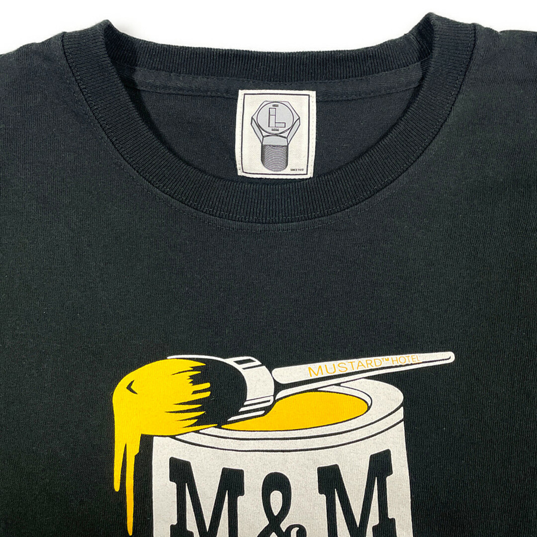 M&M(エムアンドエム)のM&M エムアンドエム MUSTARD HOTEL 半袖Ｔシャツ ブラック サイズ L 正規品 / B4546 メンズのトップス(Tシャツ/カットソー(半袖/袖なし))の商品写真