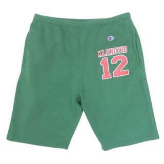 チャンピオン(Champion)のChampion チャンピオン ショートパンツ 90s ナンバリング スウェット ハーフ パンツ グリーン系 L【中古】(ショートパンツ)