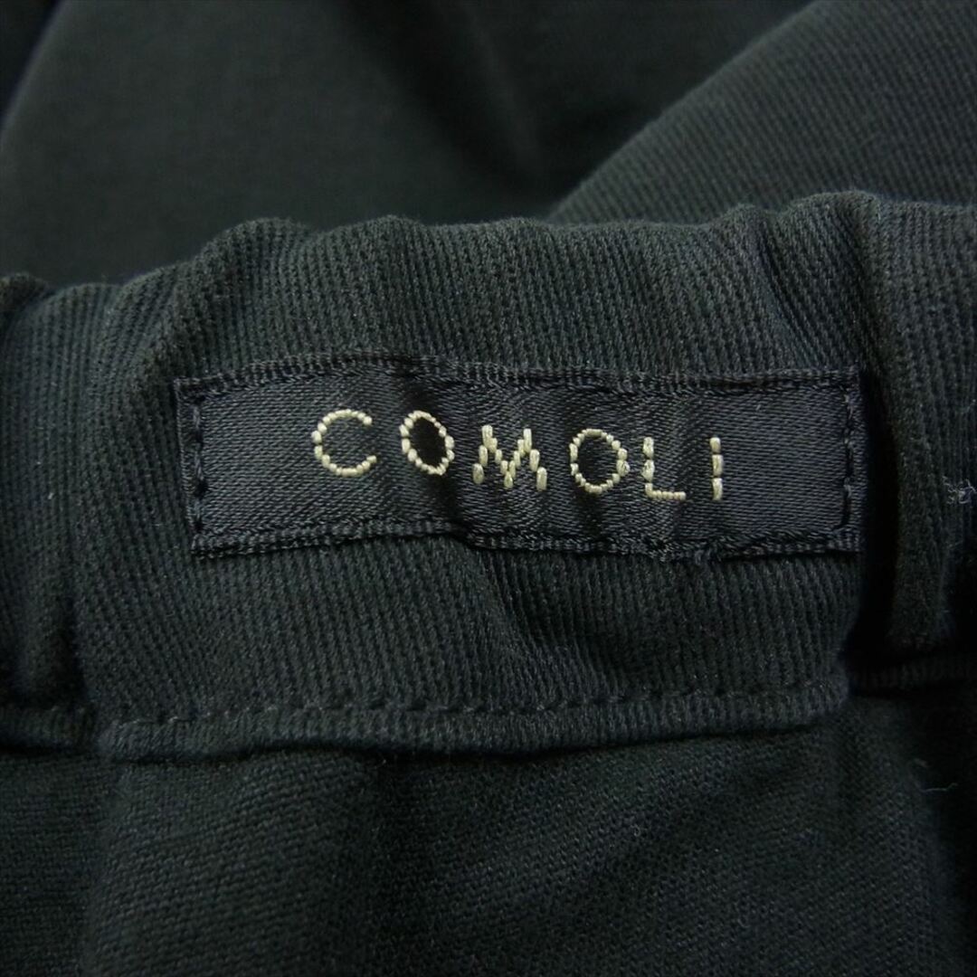 COMOLI コモリ Y03-01005 製品染 コットンツイル ドロー ストリング パンツ ブラック系 2【新古品】【未使用】