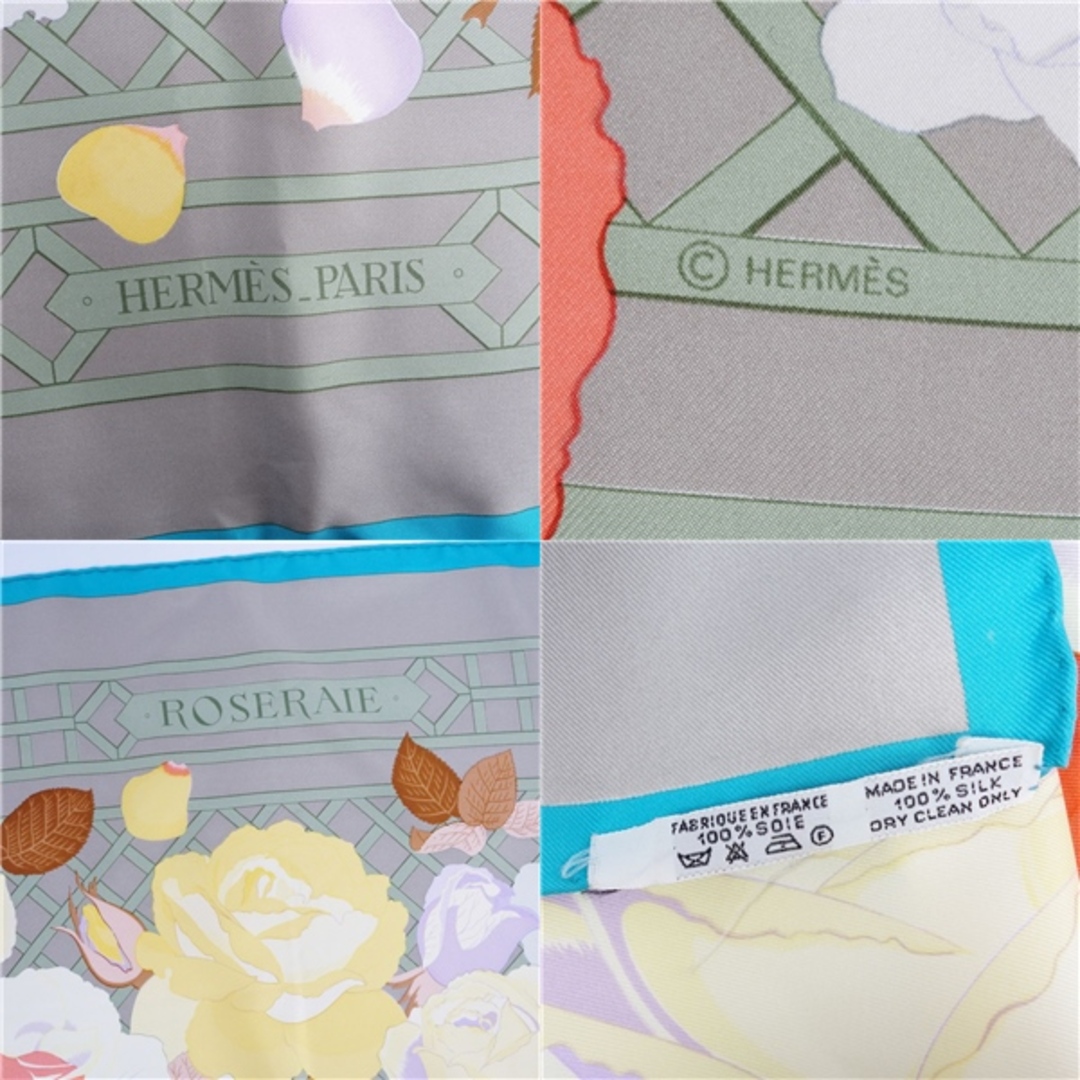 HERMES - エルメス HERMES スカーフ カレ90 ROSERAIE バラ園 HERMES - エルメス HERMES スカーフ カレ90 ROSERAIE バラ園