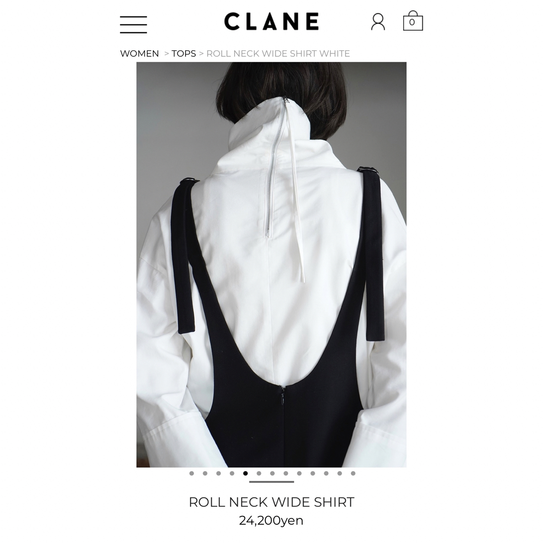 CLANE ROLL NECK WIDE SHIRT